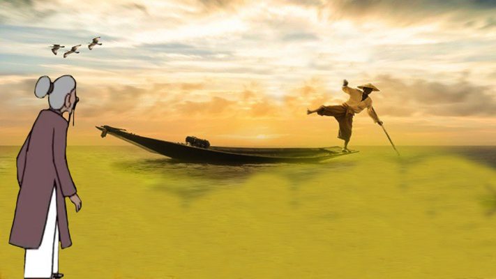 kinh bách dụ 19 NGỒI THUYỀN MẤT BÁT